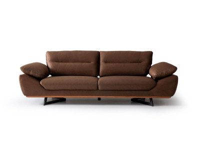Modern Designer Sofa 3 Seater 240cm xxl Couch Upholstery Sofas Design Brown